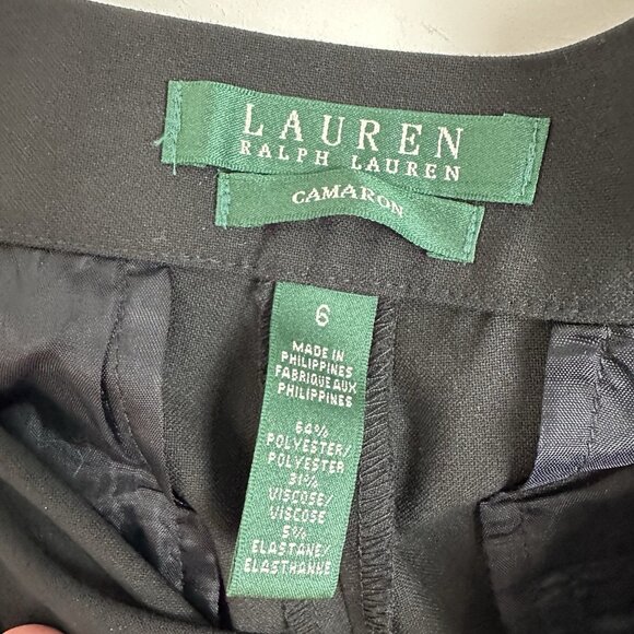 Lauren Ralph Lauren Womens Camaron Modern Slim Trouser Black 6 NWT Business - Picture 3 of 8